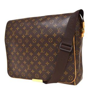 Logo Abbesses Shoulder Bag Monogram Leather